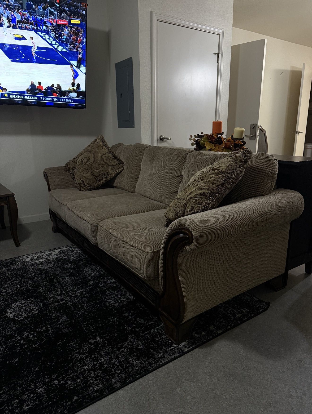 Soft Fabric Dual Couch 