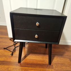 Black USB Night Stand 