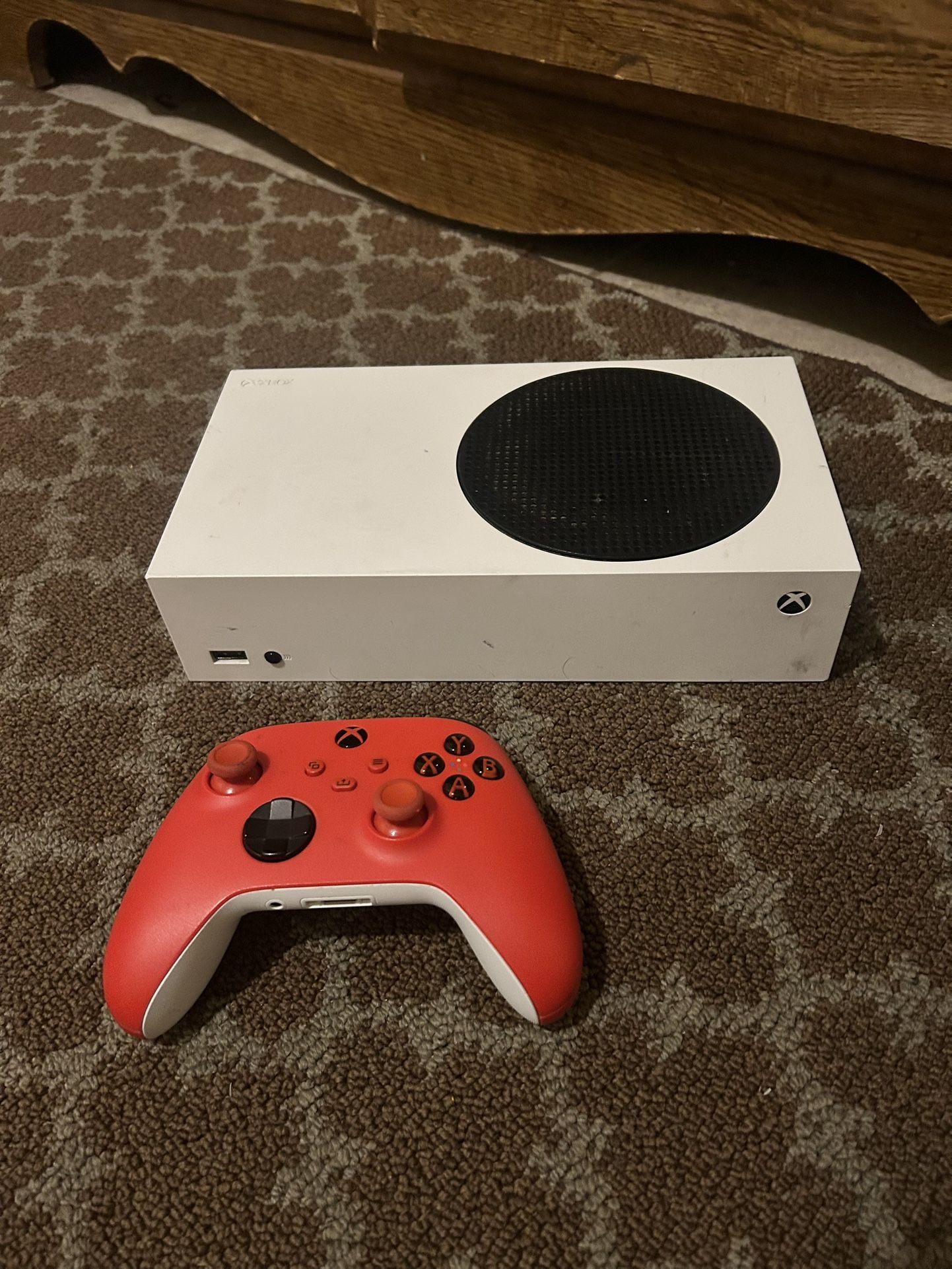 Xbox Series S Console + Red Wireless Controller