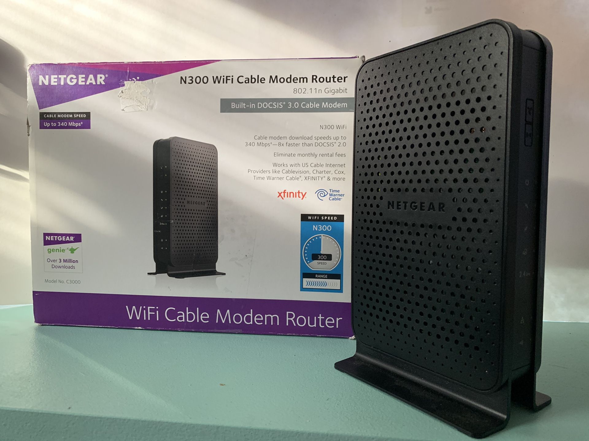 NETGEAR C3000 WiFi Cable Modem Router