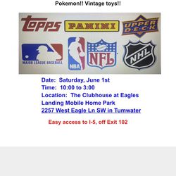 Tumwater Sports Card Show (2 Days Away) Saturday June 1st 10-3