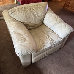 Beige Sofa Chair Recliner 