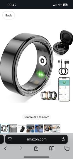  Smart Health Ring,Valentines Day Gifts for Him Her, Fitness Tracker with Heart Rate, Sleep Monitoring, Blood Oxygen, Step Counting for iOS and Androi