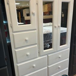 White XL wardrobe Closet Ropero Armoire New Dresser Drawer 