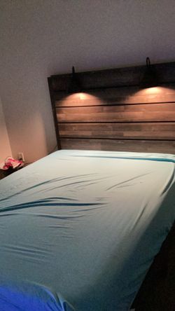Ashley Queen sized bed frame with matress