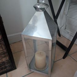 Outdoor Silver Lantern Heavy 