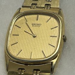 Vintage Seiko Tank Quartz Watch Original Bracelet 