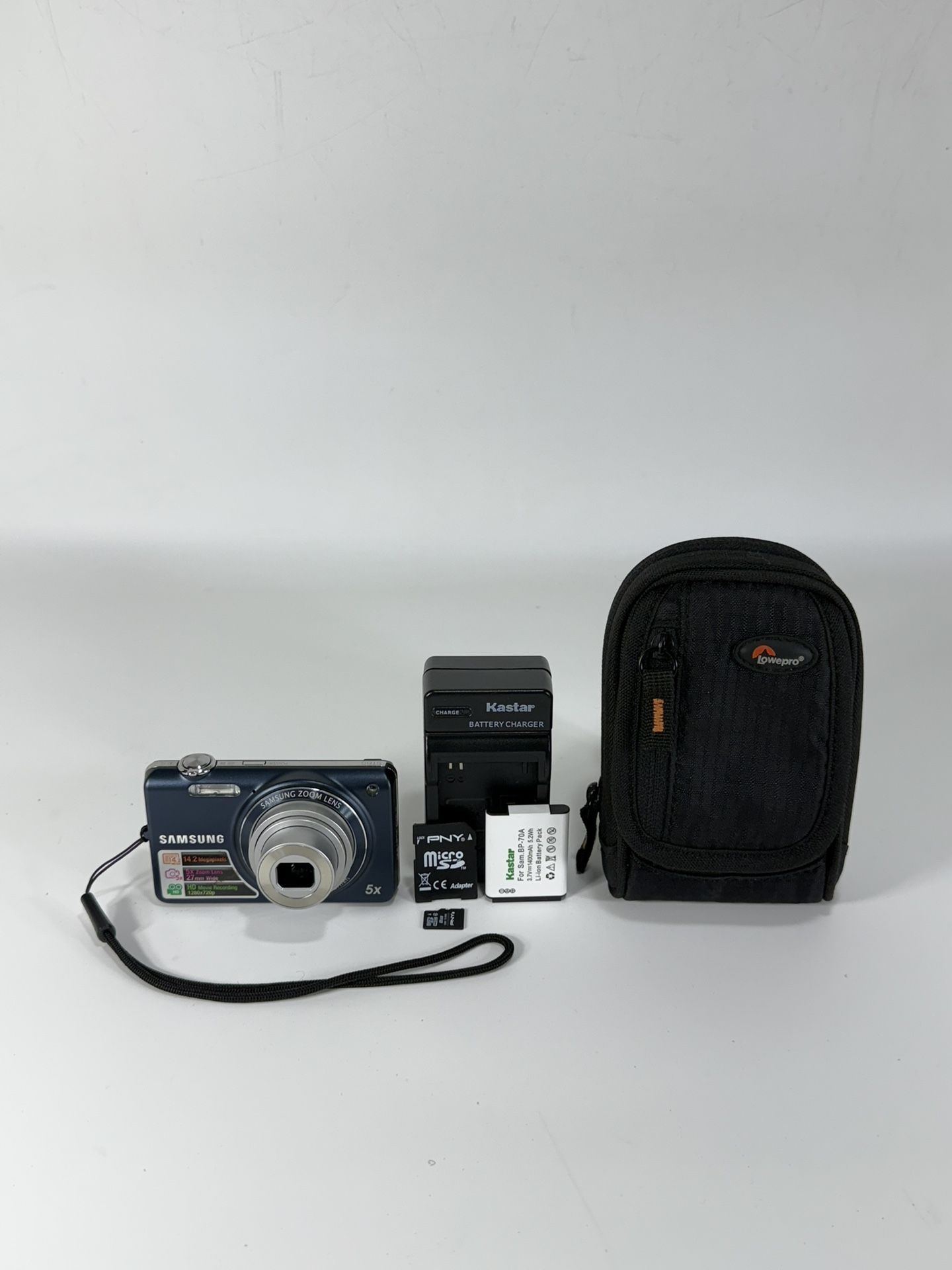 Samsung ST65 Blue 14.2MP Digital Camera with 8GB Memory, Charger & Battery