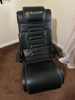X Rocker Black Gaming Floor Pedestal Chair