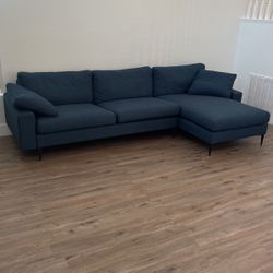 Blue Sectional- Article, Nova