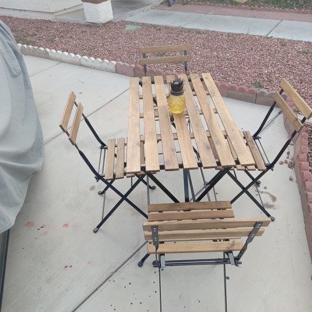 Outdoor Table And Four Chairs