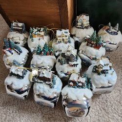 Thomas Kinkade Sleigh Bell Ornaments