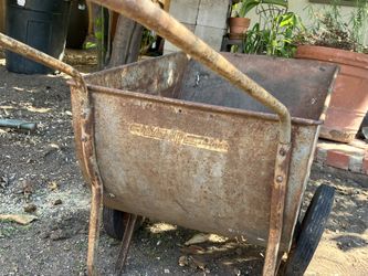 Rusty wheelbarrow