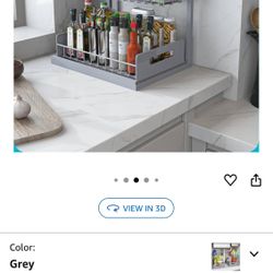 REALINN Under Sink Organizer, Pull Out Cabinet Organizer 2 Tier Slide Out Sink Shelf Cabinet Storage Shelves, Storage for Kitchen Bathroom, Grey, 1 Pa