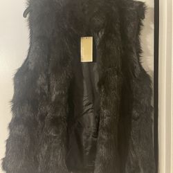 New Michael Kors Fur Vest Size L