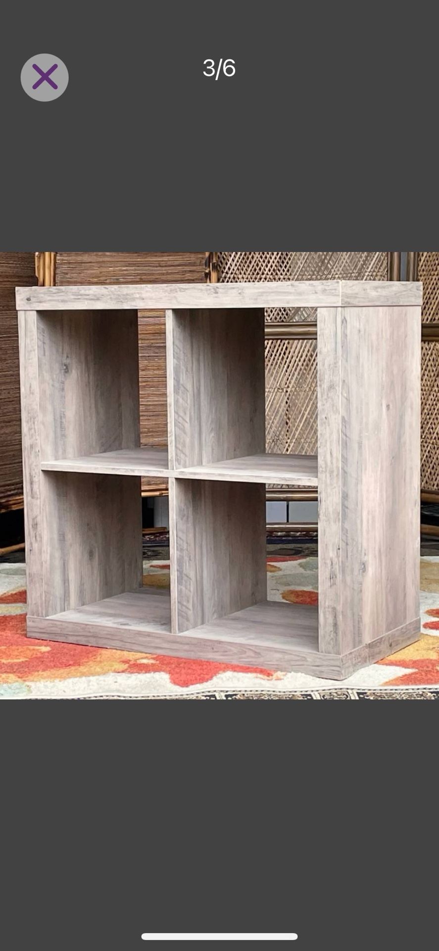 Gray Thick Cube Display Shelf - 31W x 31H x 16D