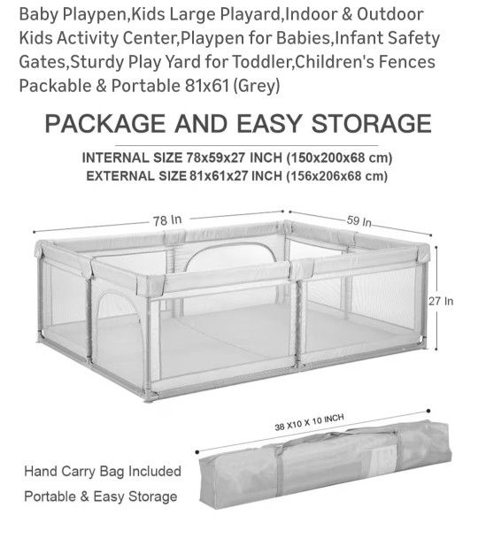 Baby Play Pen 81 X 61