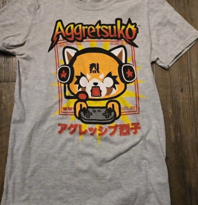 New official aggretsuko shirt xs sonic the hedgehog E3 cinnamoroll plush mcdonalds hello kitty sanrio tails knuckles movie nintendo switch sega shadow