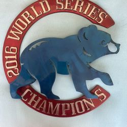Hand-Made, One of a kind MetalArt 2016 Cubs World Series Champions