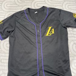 Los Angeles Lakers Black Purple Yellow Basketball Jersey Adult XL