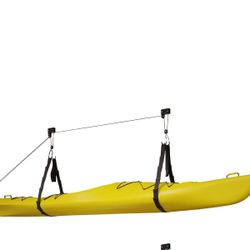 Kayak Storage Hoist - Overhead Pulley System with 125lb Capacity for Canoes, Bikes, Ladders, and More - for up to 12-Foot Ceilings 