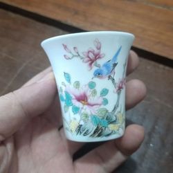 Hand-painted Delightful Master Cup Ceramic Teacups Brushstroke Art Collectibles