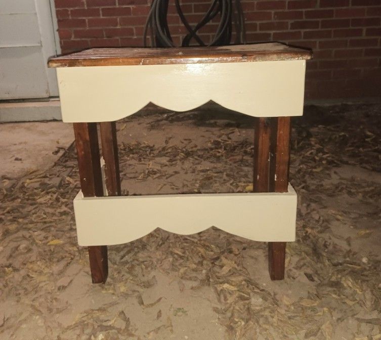 2 Tone Wooden Accent Table For Sale