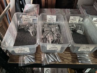 Lead sinkers, fishing weights