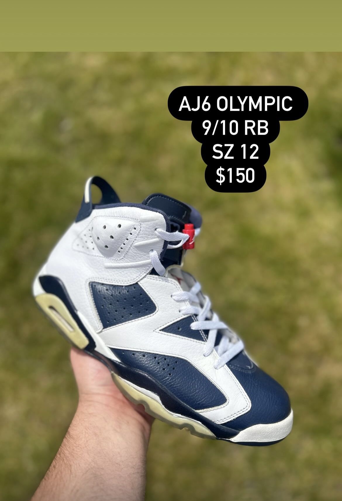 Jordan 6 Olympic 9/10 Size 12