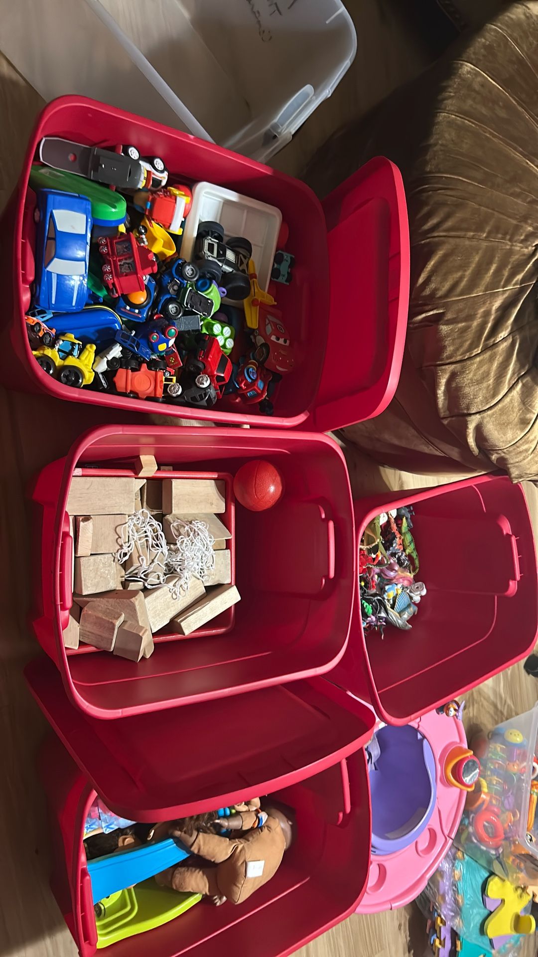 Totes Of Toys For Sale —— Totes Not Included