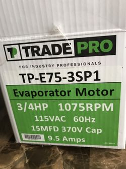 TradePro Evaporator Motor