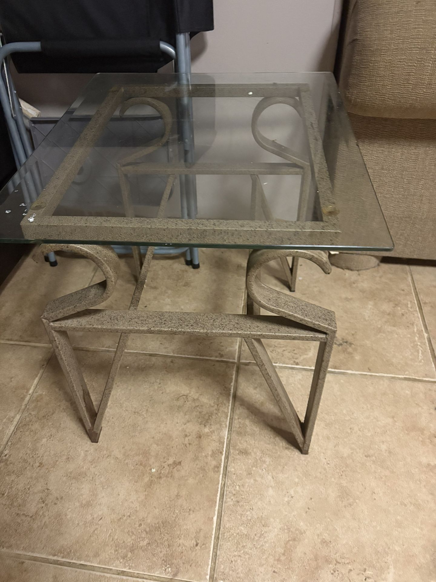 Glass Side Table
