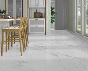White glossy porcelain tile