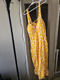 U Wish Yellow Floral Midi Dress