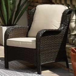 Rattan Patio Furniture With Aluminum Table - 5 Piece Set