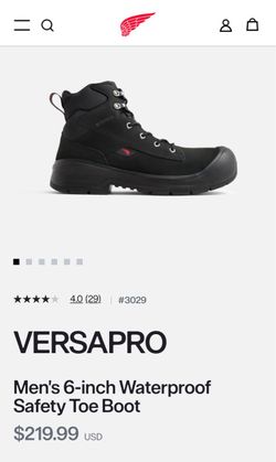 Versapro Redwing Steel Toe Work Boot 8 Men