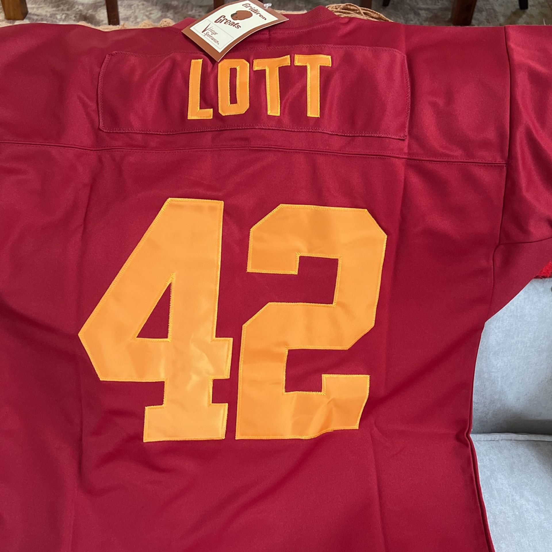 Ronnie Lott USC Jersey Size 48, Red Or White Each