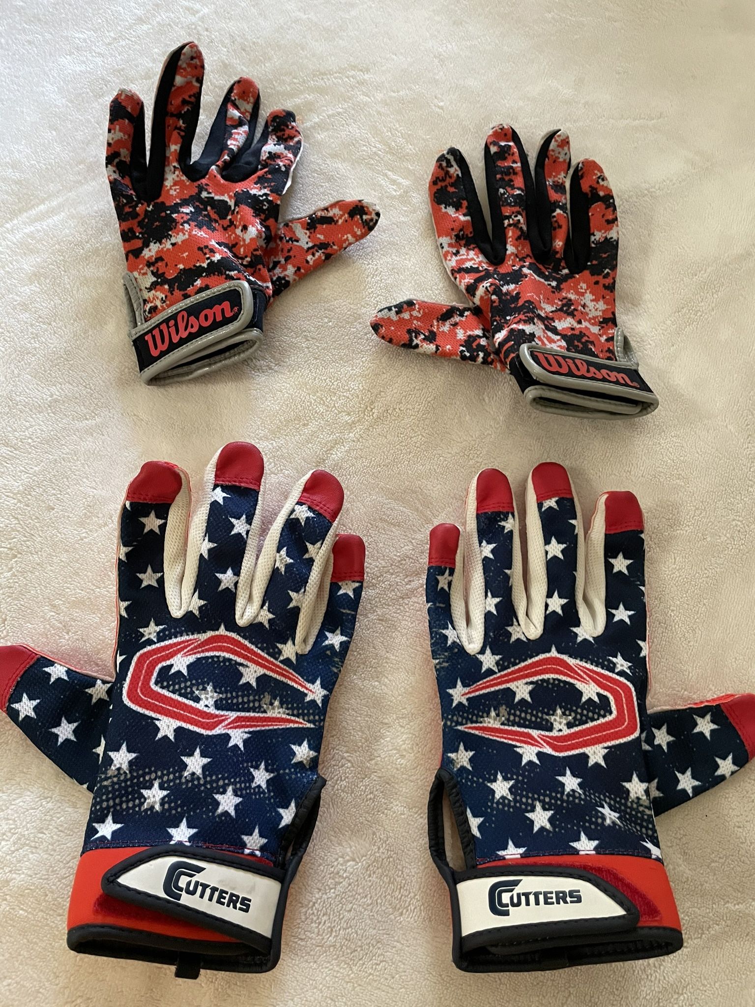 Kids Baseball And Football Gloves $8