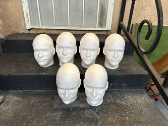 Styrofoam Heads 6 In Total 