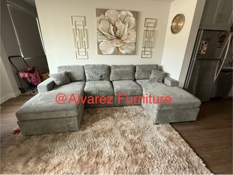 Corduroy sectional sofa
