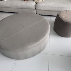 Leather Ottoman 