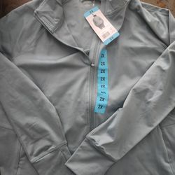 Jockey Womans Tulip Hem Yoga Jacket Size 2X