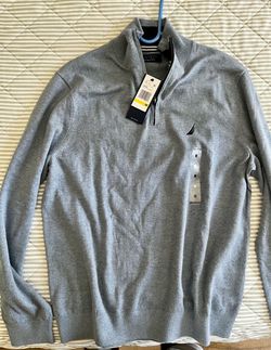 Nautica Quarter-Zip Sweater, Size Medium
