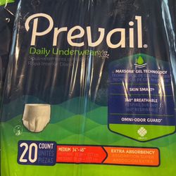 Prevail Underwear $10 a pack of 20 