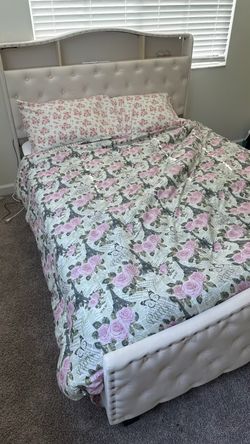 Queen size led bed with charger