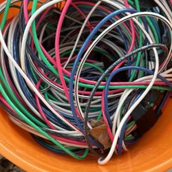 85’ Number 10 Wire Green Black Blue, Red And White