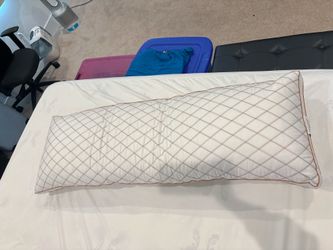 WhatsBedding Memory Foam Body Pillow for Adults, Long Pillow for Sleeping, Full Body Pillow for Bed - 20x54 inch, White Quilted Used around half a yea