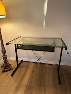 Glass office desk