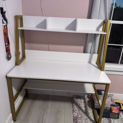 White and Gold Desk
