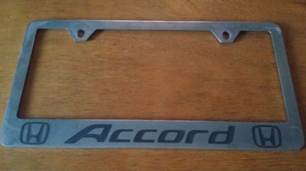 Honda Accord license plate